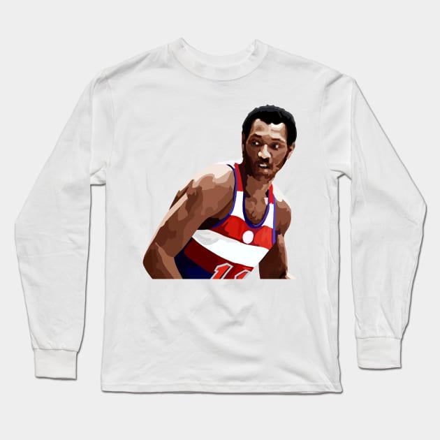 Elvin Hayes | Washington Bullets Long Sleeve T-Shirt by ActualFactual